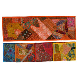 Patchwork chemin de table couleurs assorties (45 cm X 140 cm)
