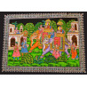 Mini tenture fluo scene elephants  (100cm x 75 cm)