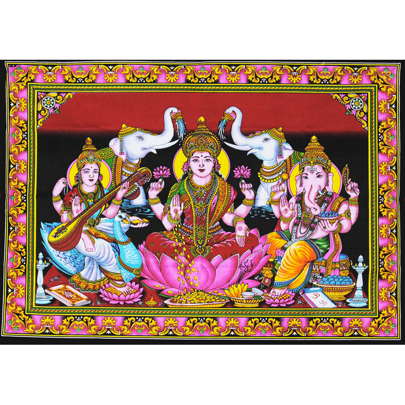 Mini tenture fluo Laxmi  (100cm x 75 cm)