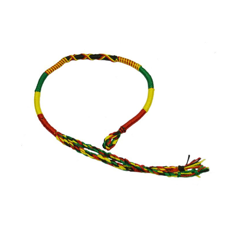Bracelets rasta en fil de coton (12 pieces)