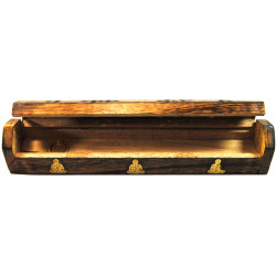 Boite porte encens en bois (25 x 4 x 4 cm)