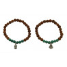 Bracelet mala rudraksh et breloque