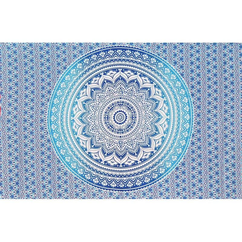 PETITE TENTURE FLEURS  BLEUE