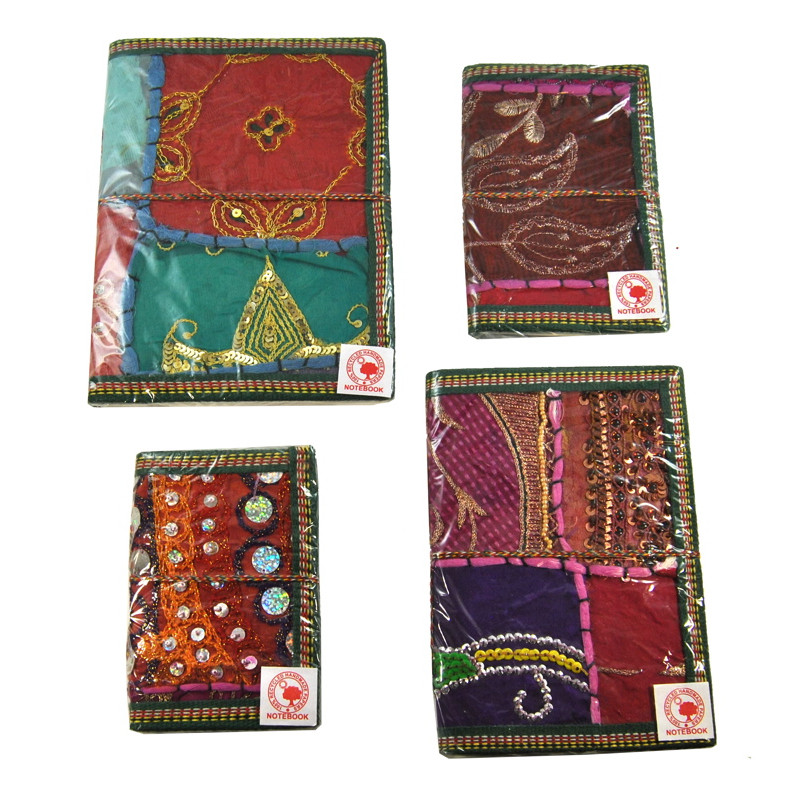 Set de 4 carnets en papier recycle
