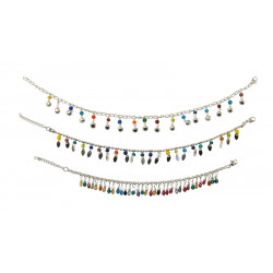Chaine de cheville multicolore