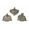 Porte encens metal et figurine rond ou feuille