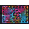 Mini tenture elephants multicouleur (110 cm X 70 cm)