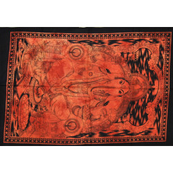 Mini tenture Ganesh orange (110 cm X 70 cm)