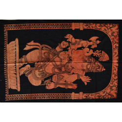 Mini tenture Ganesh orange (110 cm X 70 cm)