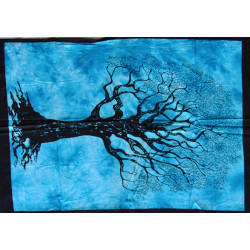 Mini tenture arbre de vie bleu (110 cm X 70 cm)