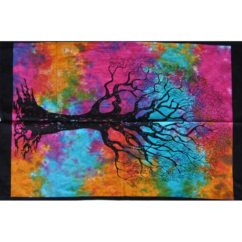 Mini tenture arbre de vie multicolor (110 cm X 70 cm)