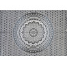 Mini tenture fleurs noire et blanche (110 cm X 70 cm)