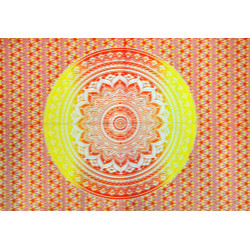 Mini tenture fleurs orange (110 cm X 70 cm)