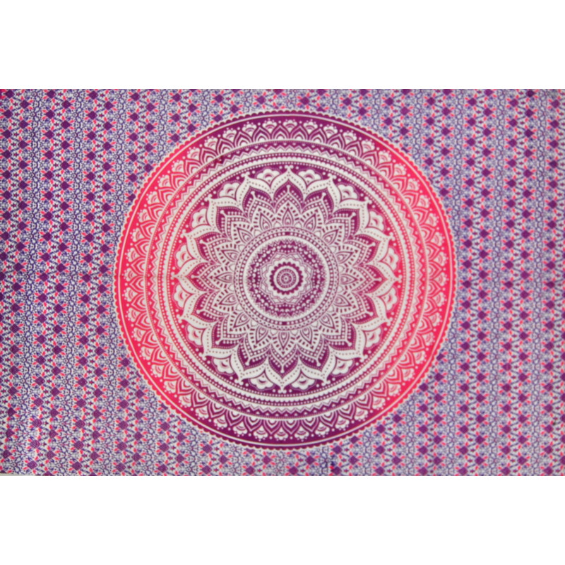 Mini tenture fleurs violettes (110 cm X 70 cm)