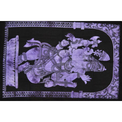 Mini tenture Ganesh violet (110 cm X 70 cm)
