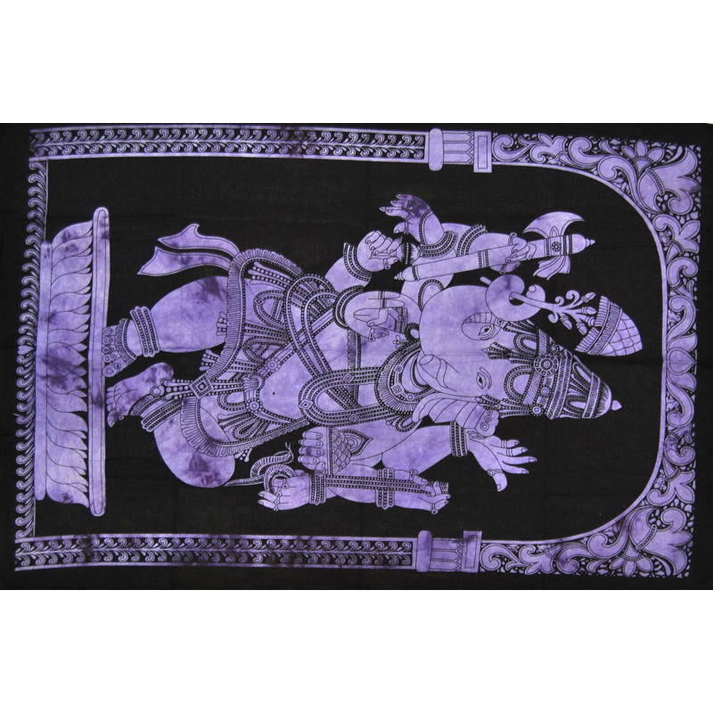 Mini tenture Ganesh violet (110 cm X 70 cm)