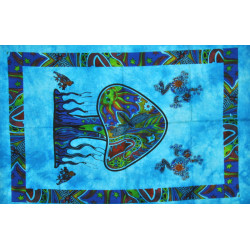 Mini tenture champignon bleu (110 cm X 70 cm)