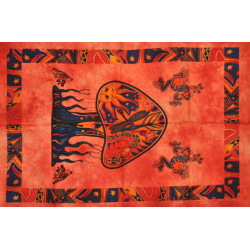 Mini tenture champignon orange (110 cm X 70 cm)