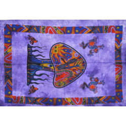 Mini tenture champignon violet (110 cm X 70 cm)