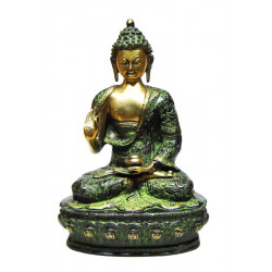 Statuette de bouddha absence de crainte 33 cms, 4,1kgs
