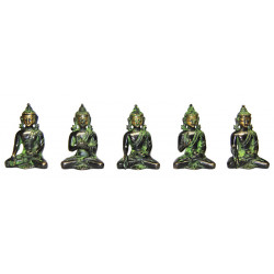 Lot de 5 statuettes de bouddha 7,5 cm, 1 kg