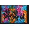 Mini tenture multicolore elephants (110 cm X 70 cm)