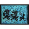 Mini tenture bleue elephants (110 cm X 70 cm)