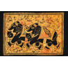 Mini tenture jaune elephants (110 cm X 70 cm)
