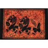 Mini tenture orange elephants (110 cm X 70 cm)