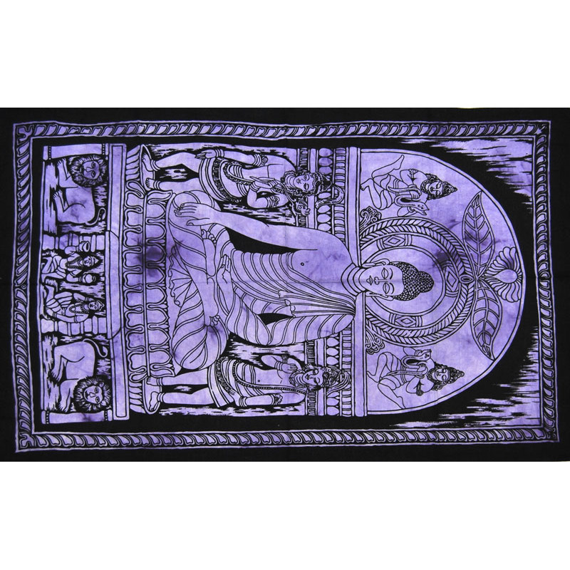 Mini tenture Bouddha violette (110 cm X 70 cm)