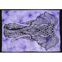 Mini tenture violette elephants (110 cm X 70 cm)