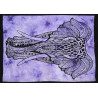 Mini tenture violette elephants (110 cm X 70 cm)