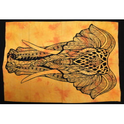 Mini tenture jaune elephants (110 cm X 70 cm)
