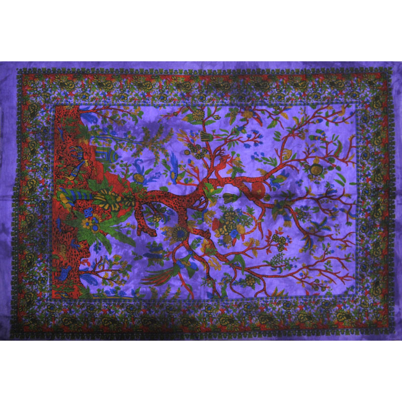 Mini tenture arbre de vie violette (110 cm X 70 cm)