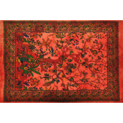 Mini tenture arbre de vie orange (110 cm X 70 cm)