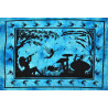 Mini tenture feerie et elfes bleue (110 cm X 70 cm)