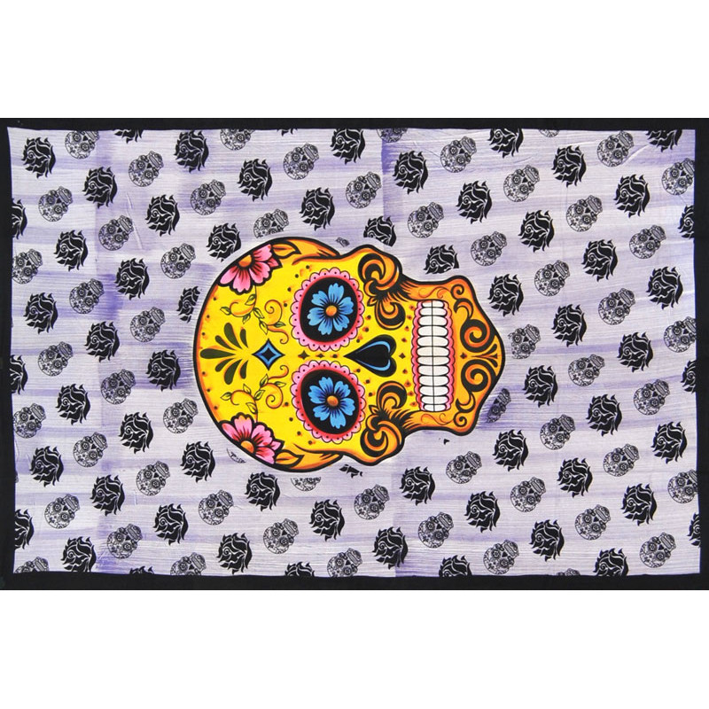 PETITE TENTURE TETE DE MORT (1.20m x 2.20m)