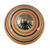 Boutons de tiroirs en faience cercles couleurs