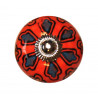 Boutons de tiroirs en faience bleu et orange