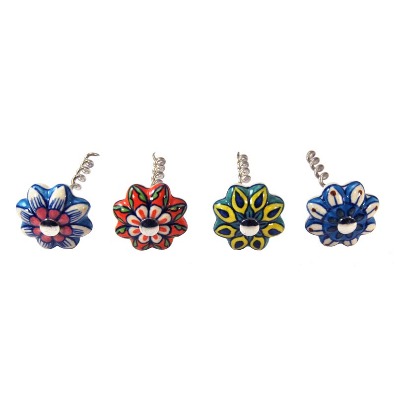Tire-bouchon avec manche en faience