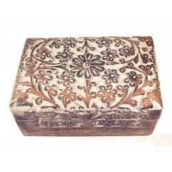 Boite en bois blanchie gm (15 x 10cm)
