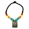 Collier style tibetain grand medaillon