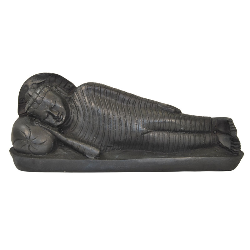 Statuette de bouddha couche en resine