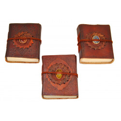 Carnet en cuir et papier recycle