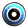 Grand Bouton de tiroirs en faience Bleu et Noir