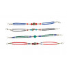 Bracelet Nepalais pierre et metal deux lignes