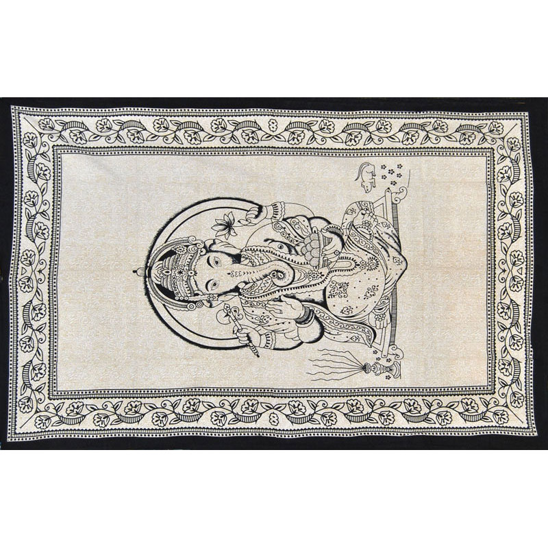 PETITE TENTURE BADAL GANESH NOIR ET BLANCHE