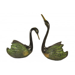 Couple de cygnes 18 cm, 14 cm; 1,4 kg