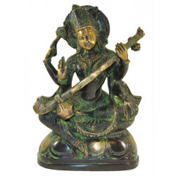 Statue de Sarasvati musicien 20 cm, 1,8 kg