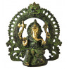 Statue de ganesh assis sur son trone 22 cm, 2,5 kg